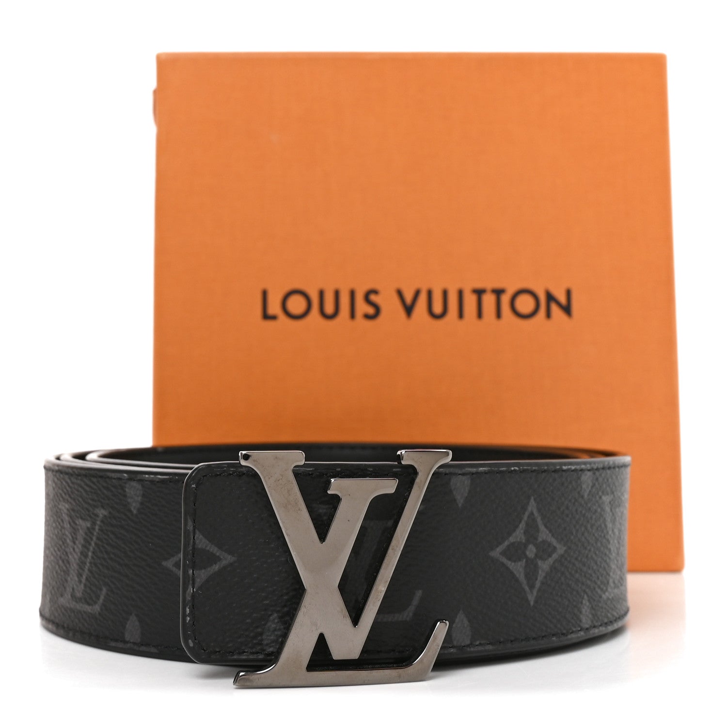 Louis Vuitton Calfskin Monogram Eclipse 40mm LV Initiales Reversible Belt 120 48 6 of 6