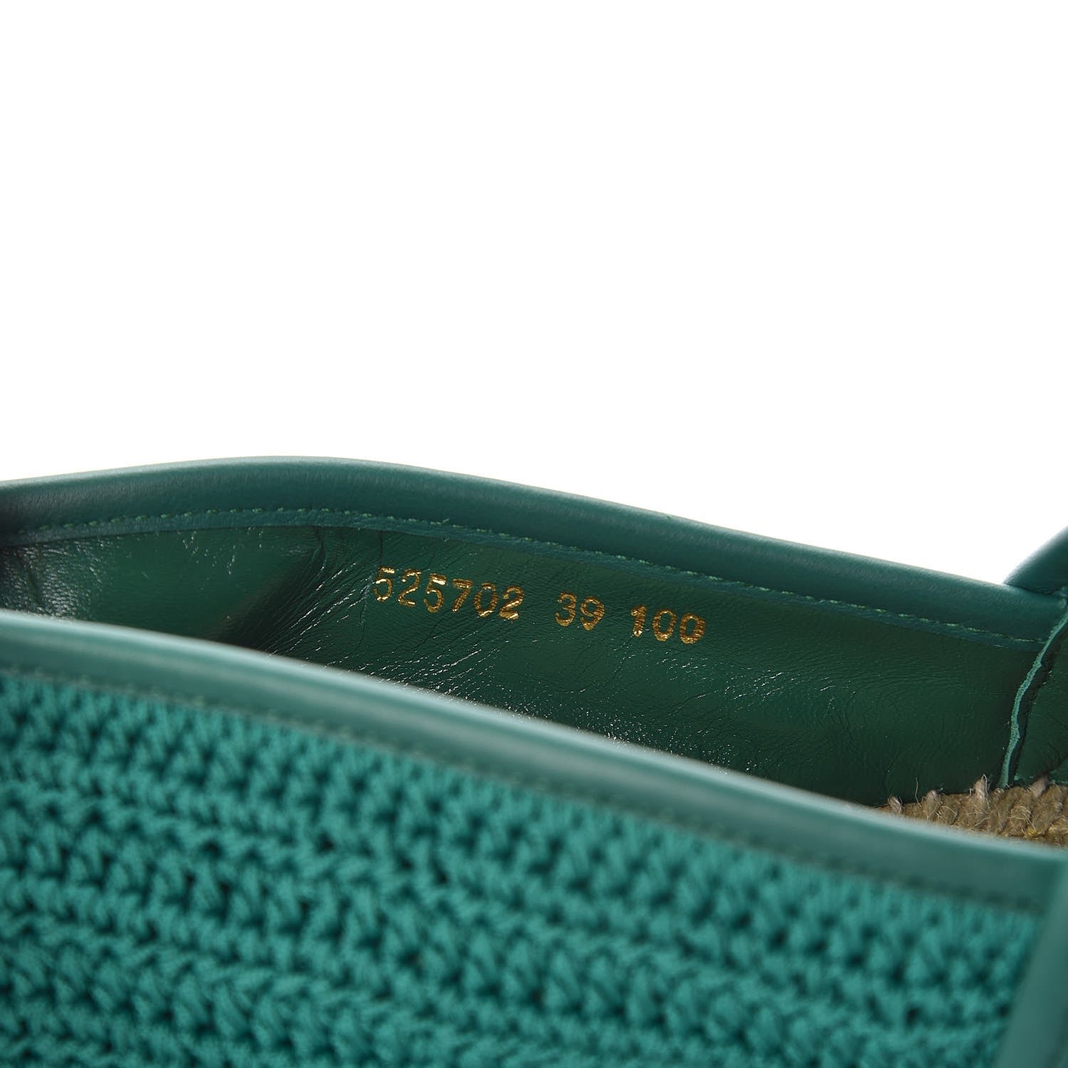 Gucci Cotton Crochet Pearly GG Marmont Espadrilles 39 Emerald 5 of 10