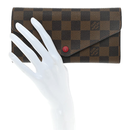 Louis Vuitton Damier Ebene Josephine Wallet Red 2 of 9