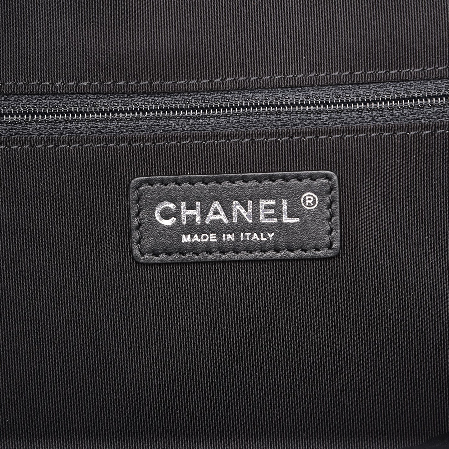 Calfskin Quilted Large Airlines Round Trip Bowling Bag Black