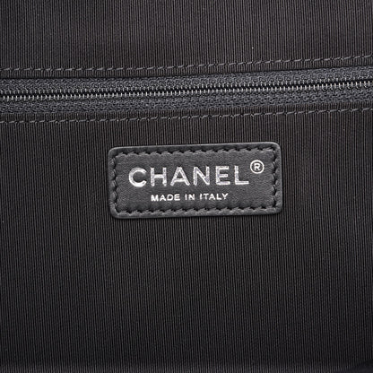 Chanel Calfskin Quilted Large Airlines Round Trip Bowling Bag Black 6 of 10
