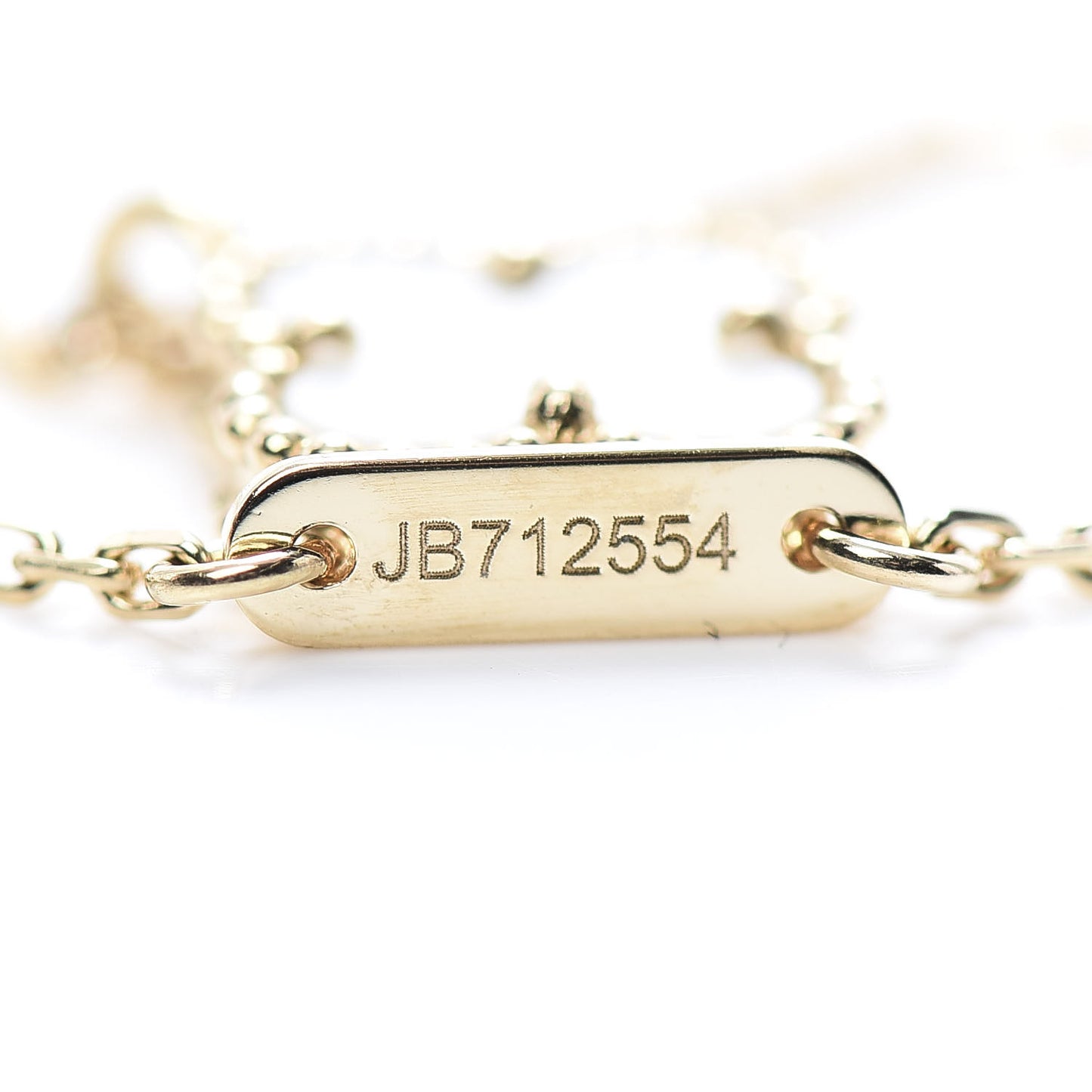18K Yellow Gold Mother of Pearl Sweet Alhambra Pendant Necklace