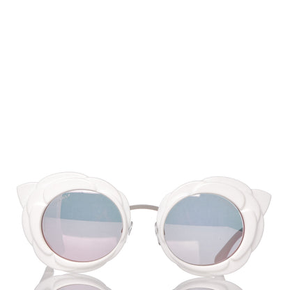 Chanel Round Camellia Sunglasses 71198 White 2 of 7