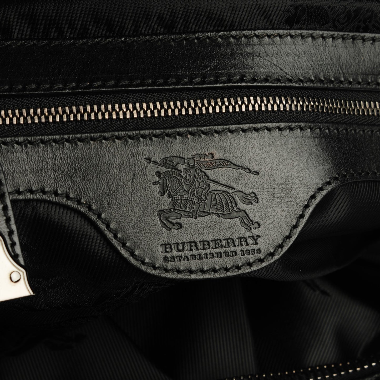 Prorsum Calfskin Studded Knight Satchel Black