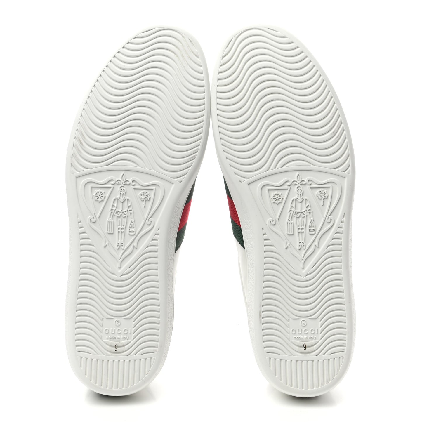 Calfskin Web Mens Gucci Band Ace Sneakers 9 White