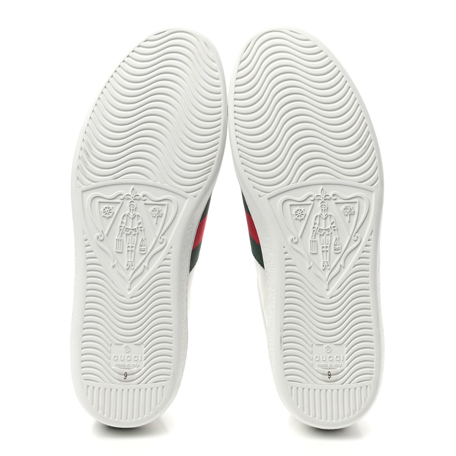 Gucci Calfskin Web Mens Gucci Band Ace Sneakers 9 White 5 of 8