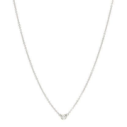 Tiffany Platinum Diamond .08ct Elsa Peretti Diamonds by the Yard Pendant Necklace 1 of 5