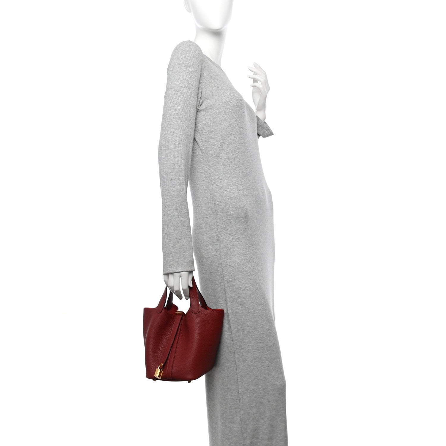 Hermes Taurillon Clemence Picotin Lock 18 PM Rouge H 2 of 11