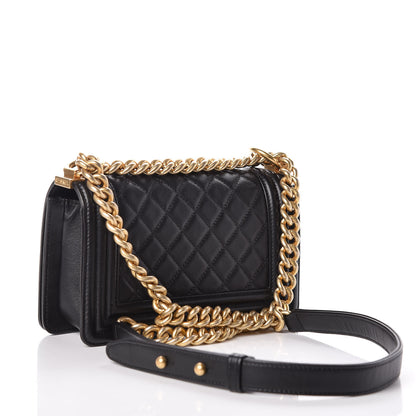 Chanel Lambskin Quilted Small Boy Flap Black 3 of 11