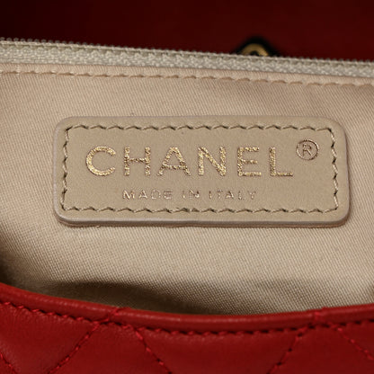 Chanel Lambskin Quilted Medium Cruise Charm Single Flap Red 6 of 11