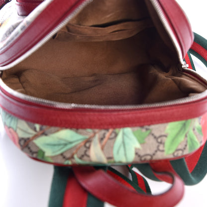 Gucci GG Supreme Monogram Tian Web Small Day Backpack Beige Multicolor Red 5 of 8