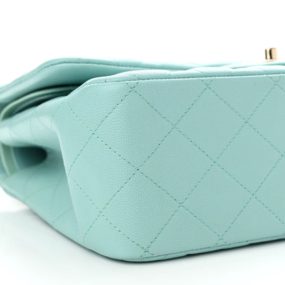 Chanel Caviar Quilted Jumbo Double Flap Light Blue 9 of 13