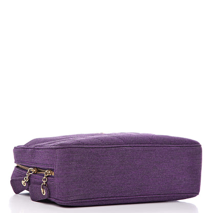 Chanel Jersey Chevron Quilted Camera Case Purple 4 of 11