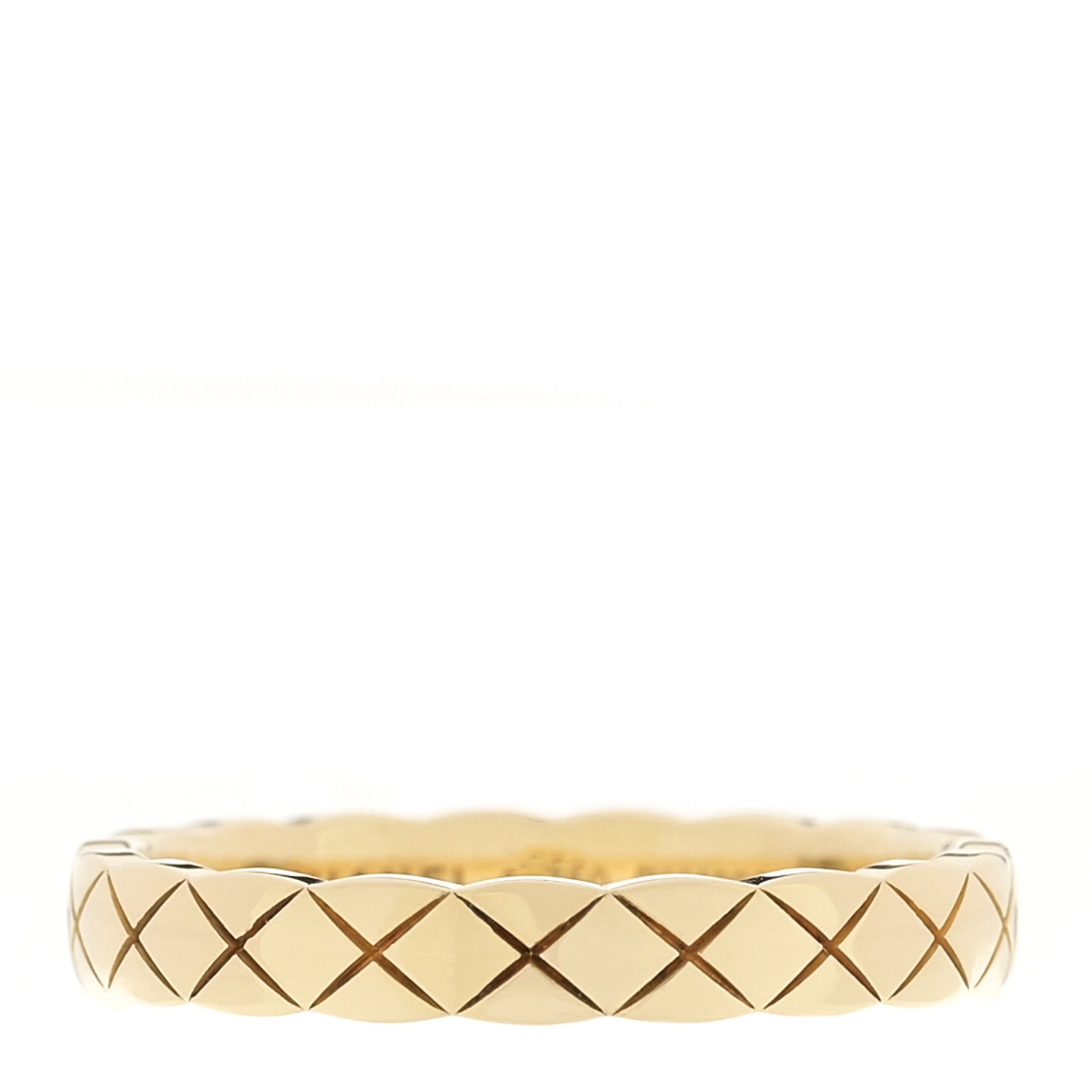 Chanel 18K Yellow Gold Mini Coco Crush Ring 55 7.25 1 of 5