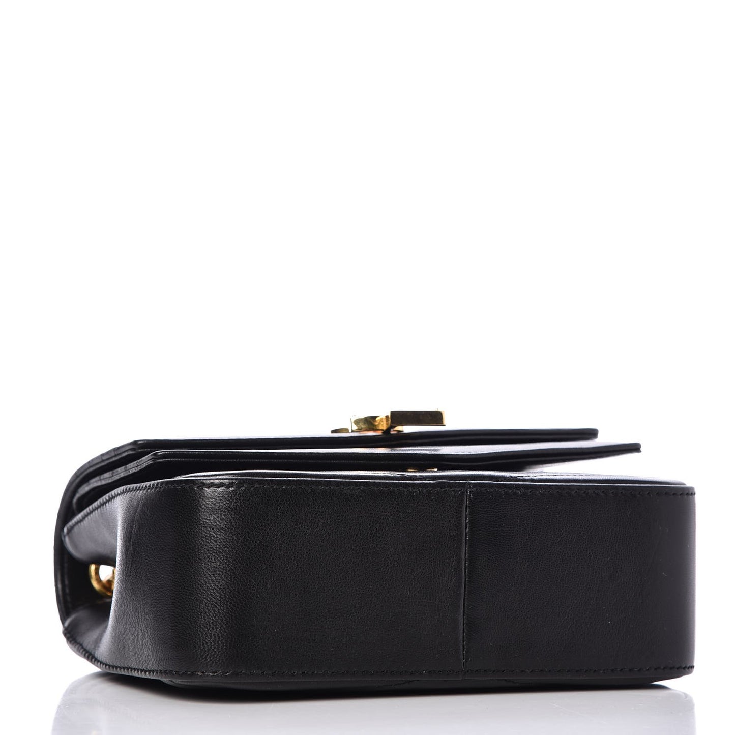 Lambskin Matelasse Chevron Monogram Small Sulpice Bag Black