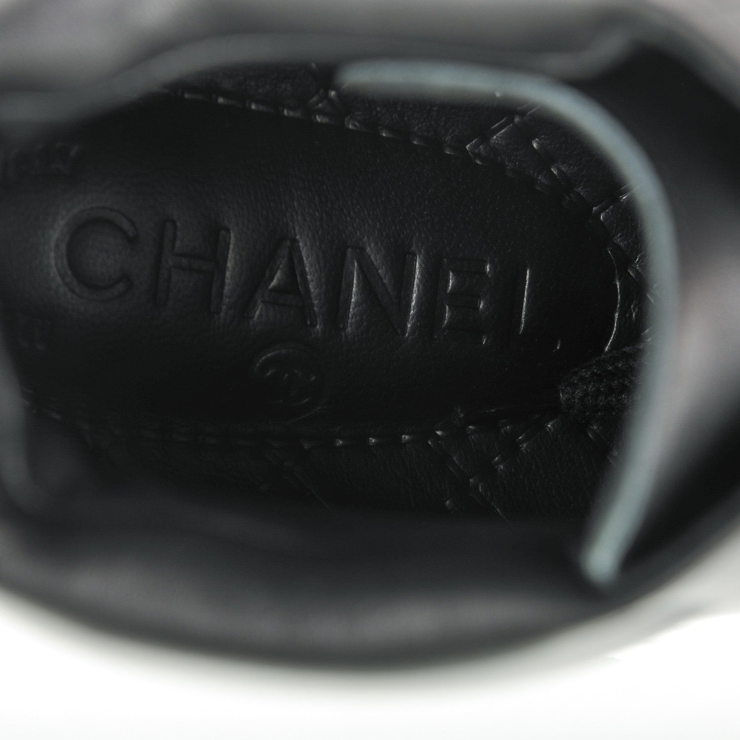 Chanel Calfskin CC Sneakers 38 Black White 8 of 8