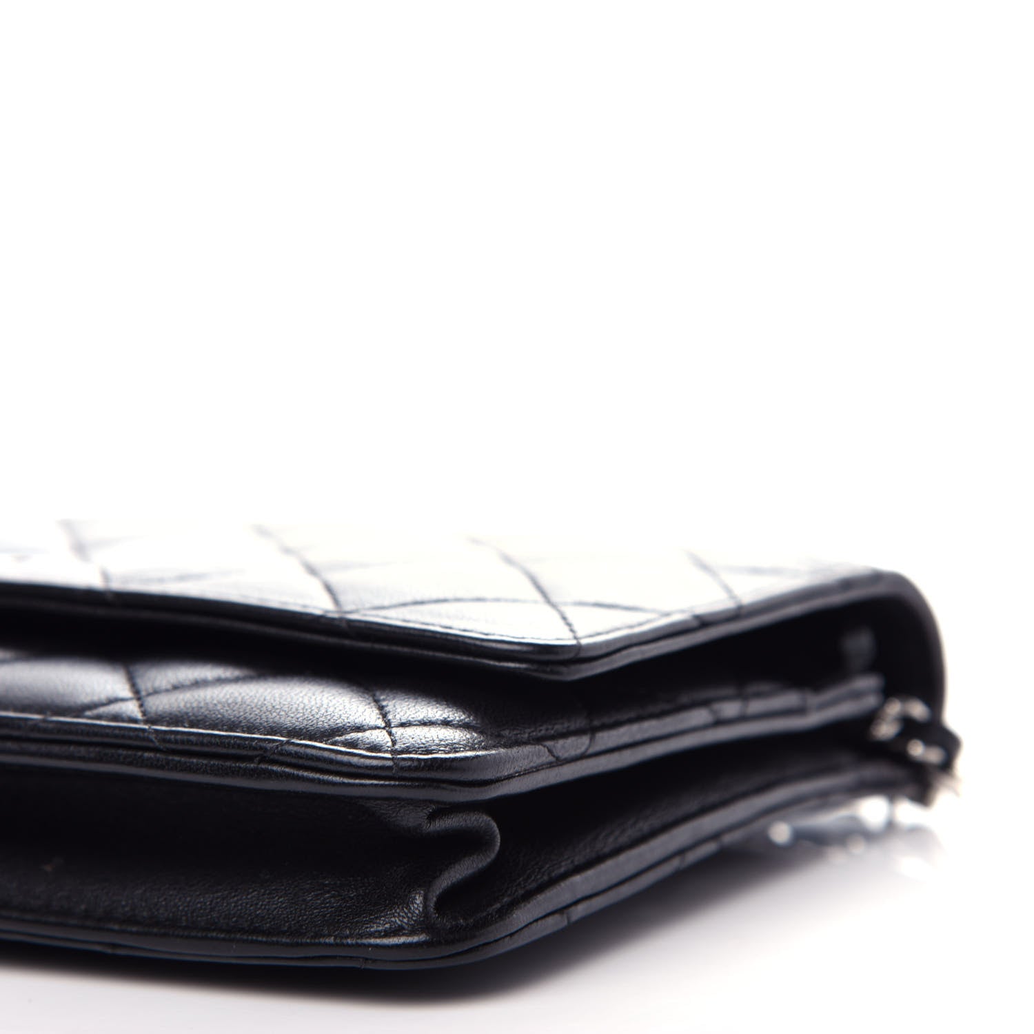Chanel Lambskin Quilted Wallet On Chain WOC Black 10 of 12