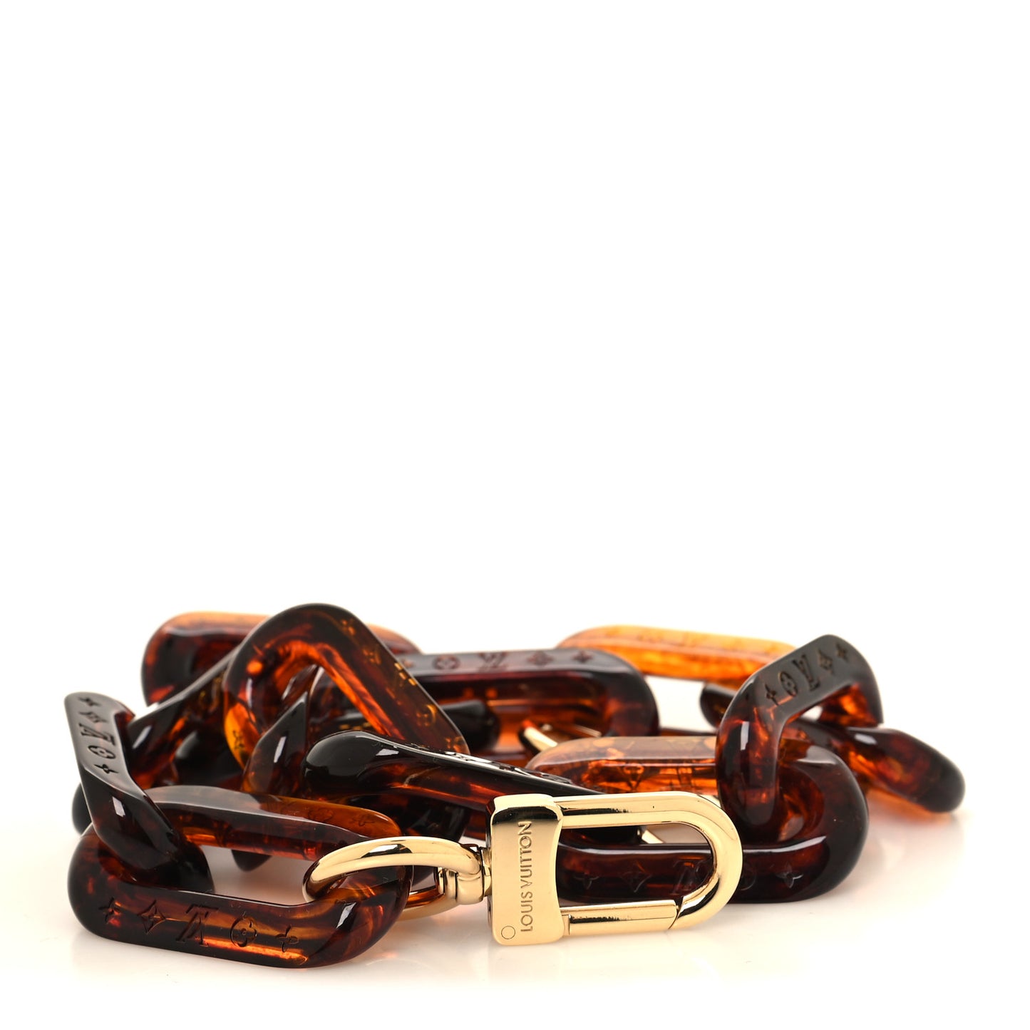Resin Coussin MM Chain Strap Tortoise