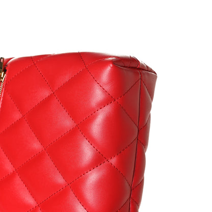 Balenciaga Nappa Calfskin Quilted Medium Touch B Shoulder Bag Bright Red 12 of 14