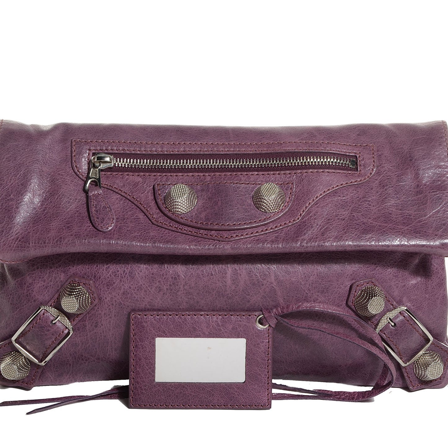 Agneau Giant 21 Silver Hardware Envelope Clutch Murier