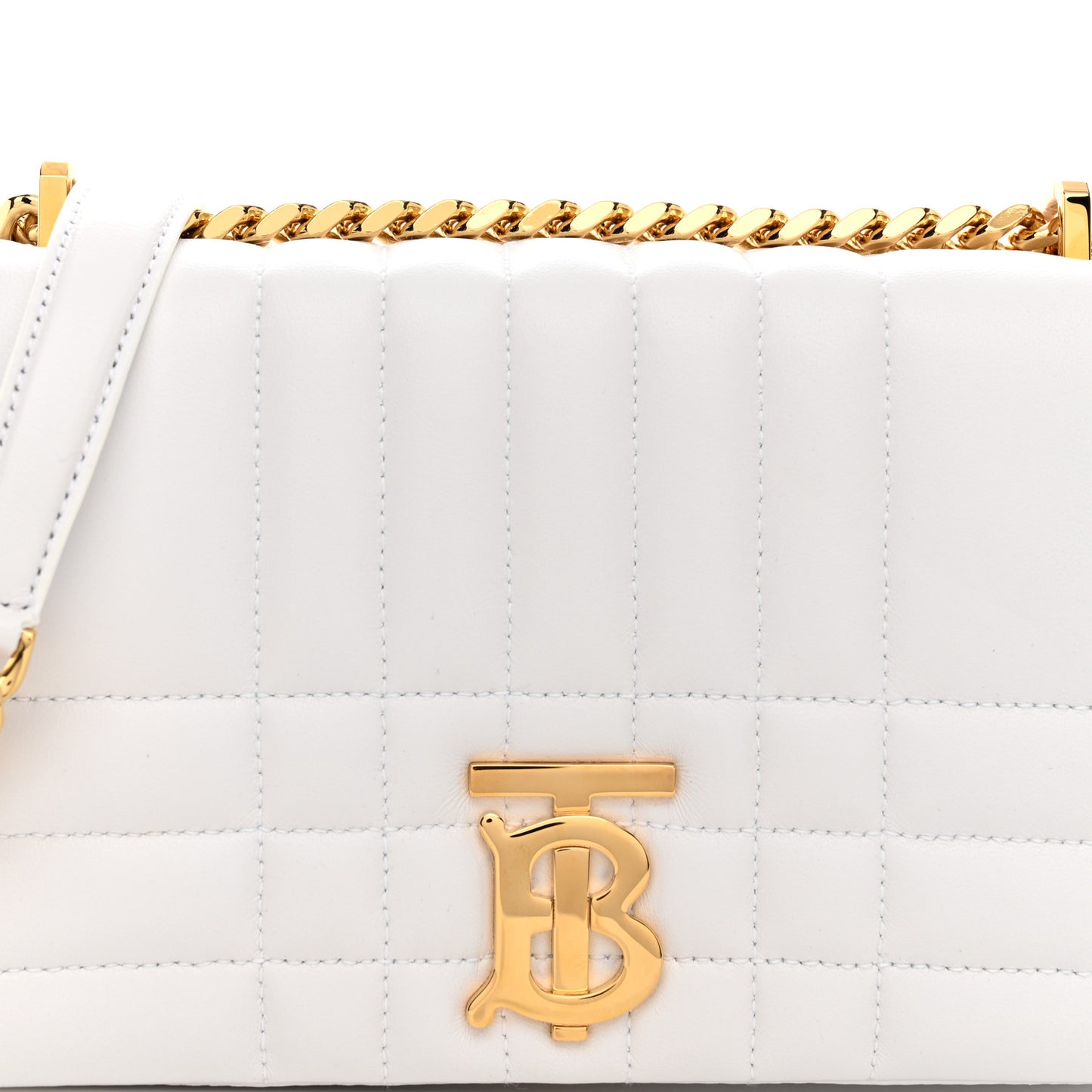 Lambskin Quilted Small Lola Bag Optic White