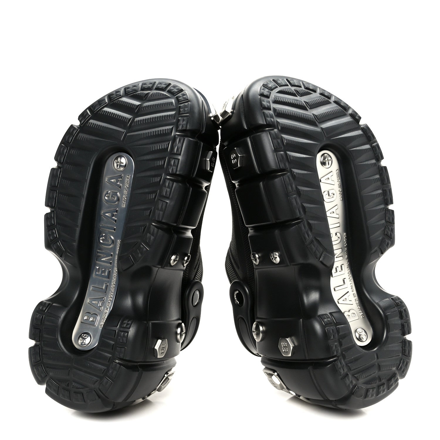 Balenciaga X CROCS Rubber Hardcroc Platform Sandals 36 Black