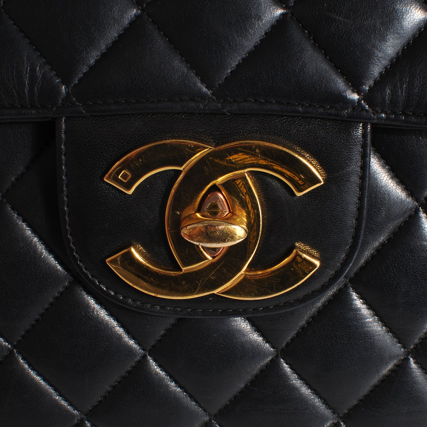 Lambskin Jumbo Flap Bag Black