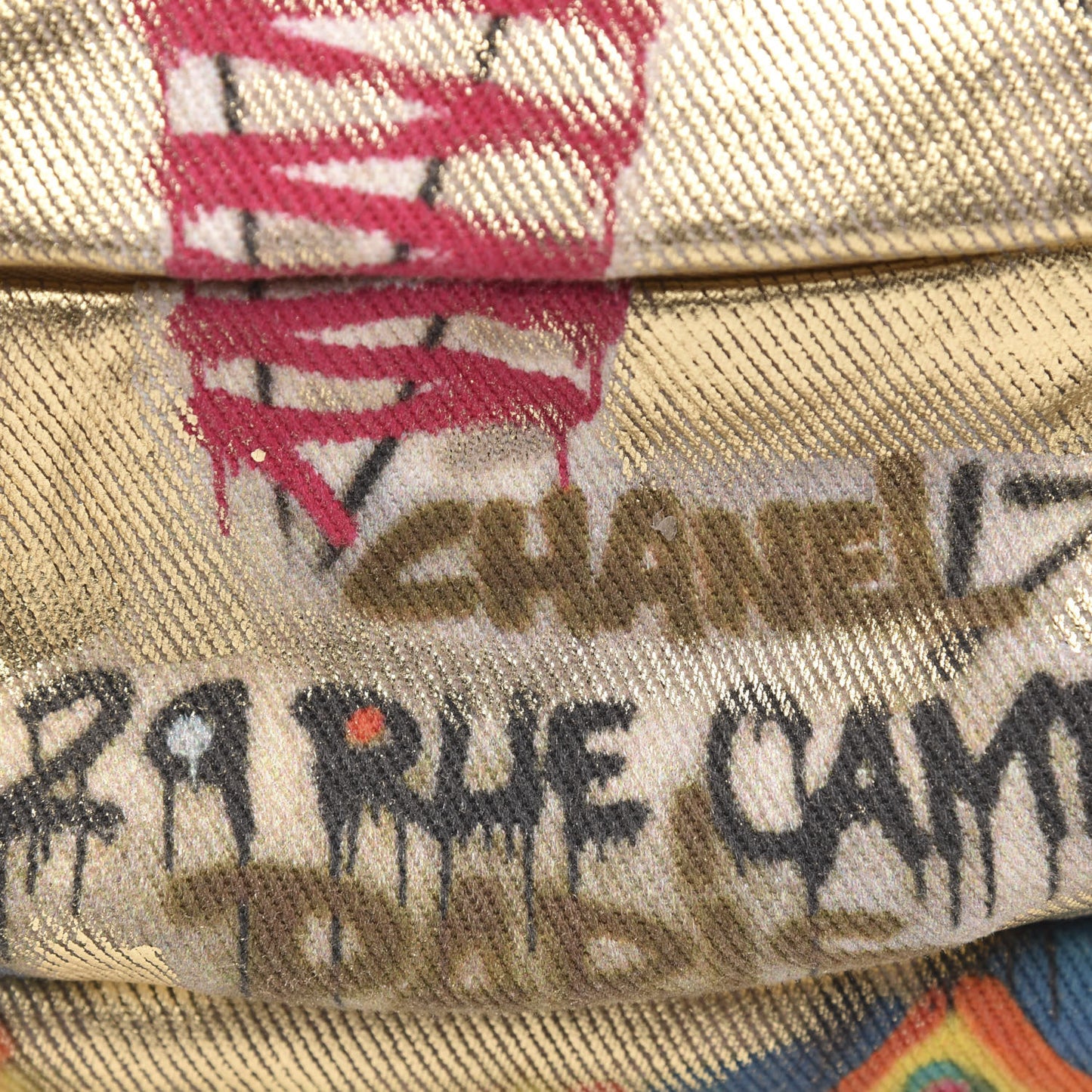 Graffiti Printed Canvas Street Spirit Backpack Multicolor