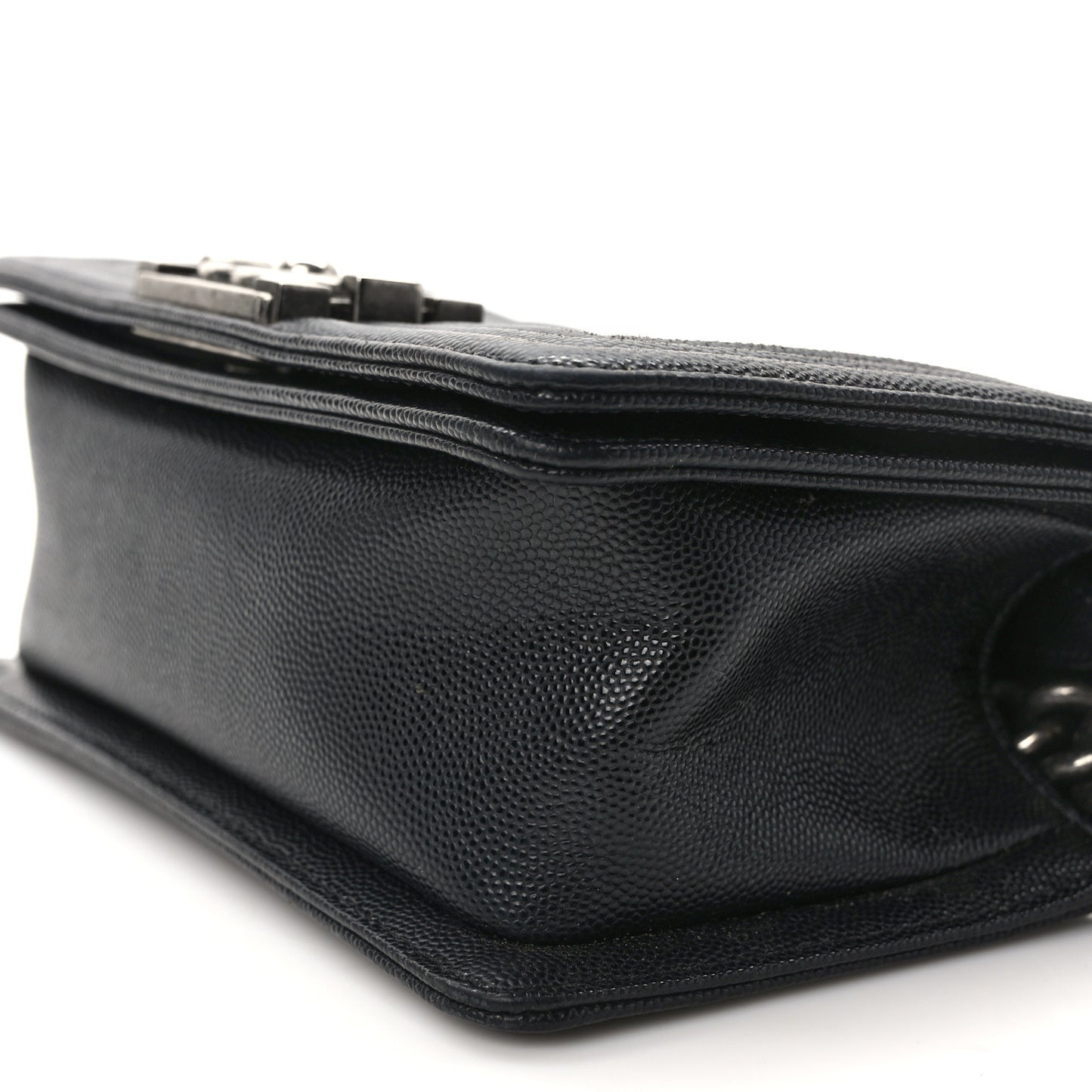 Caviar Quilted Small Boy Flap Black