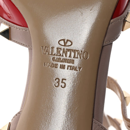 Valentino Garavani Patent Nappa Rockstud Ankle Strap 65mm Pumps 35 Rosso Valentino Poudre 7 of 10