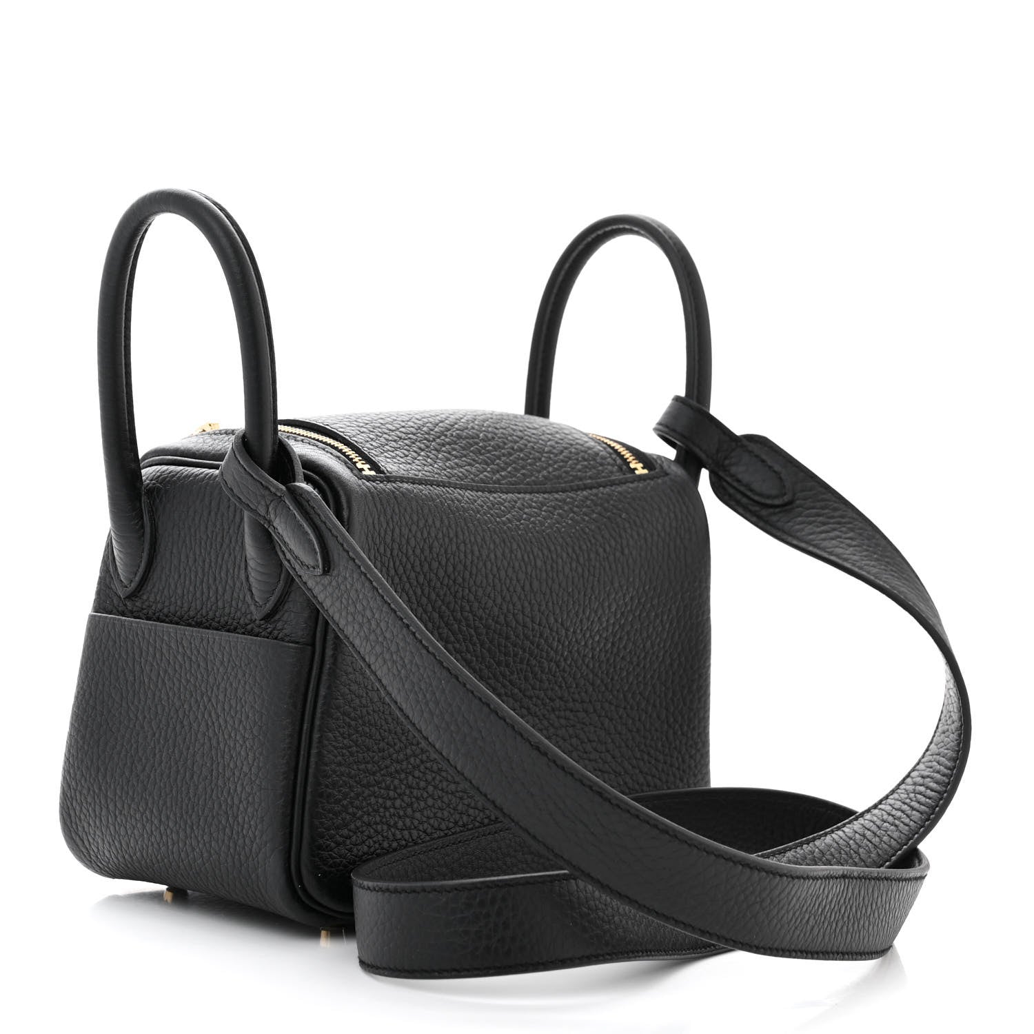 Hermes Taurillon Clemence Mini Lindy 20 Black 4 of 11