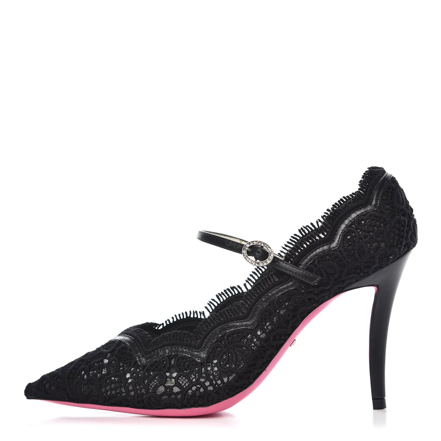 Lace Pizzo Venice Pumps 36.5 Black