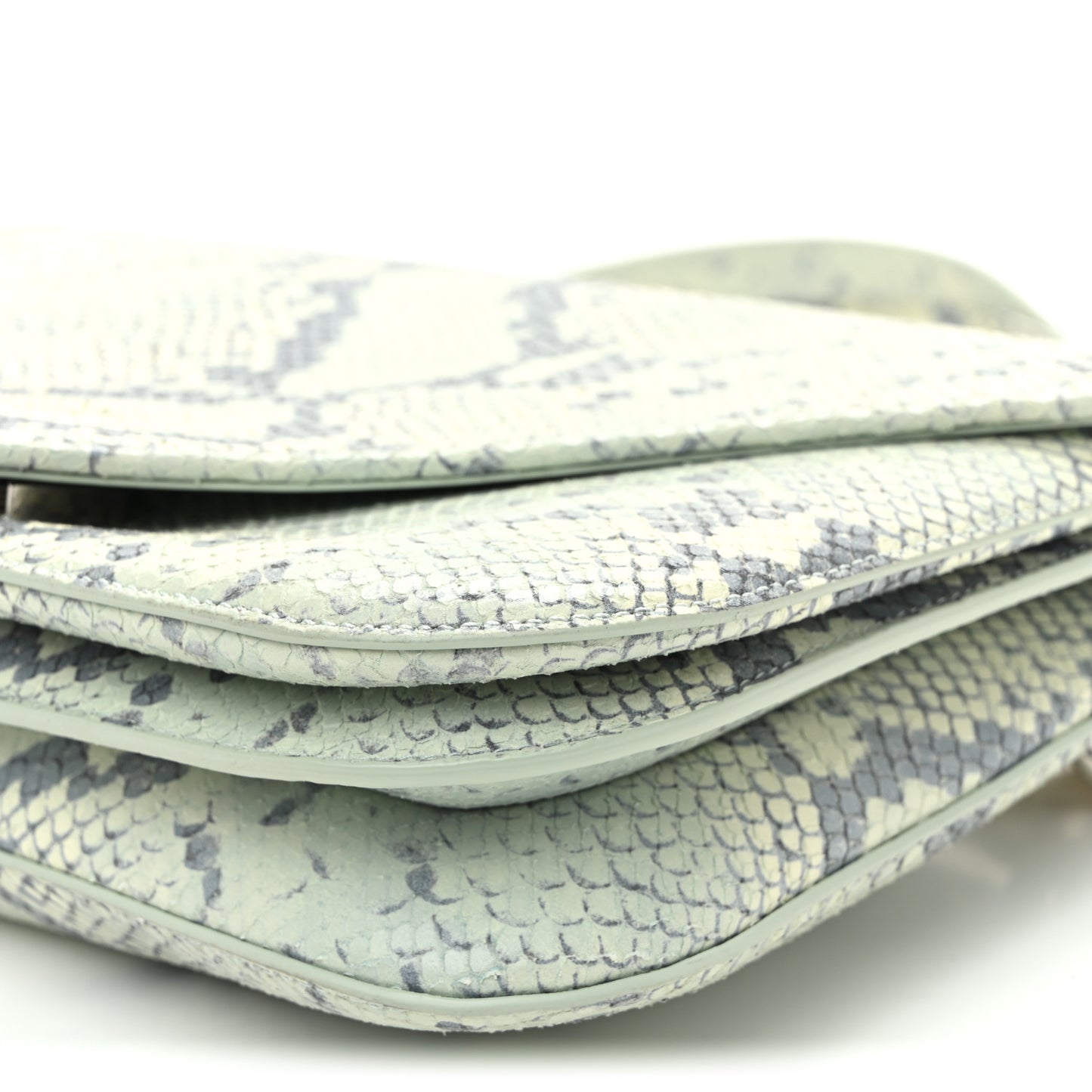 Snakeskin Mount Envelope Bag Green