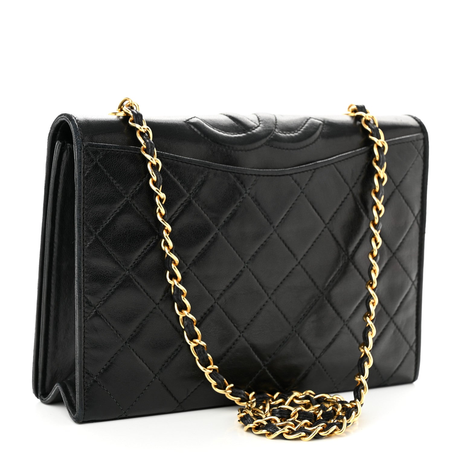 Chanel Lambskin Quilted CC Flap Black 3 of 12