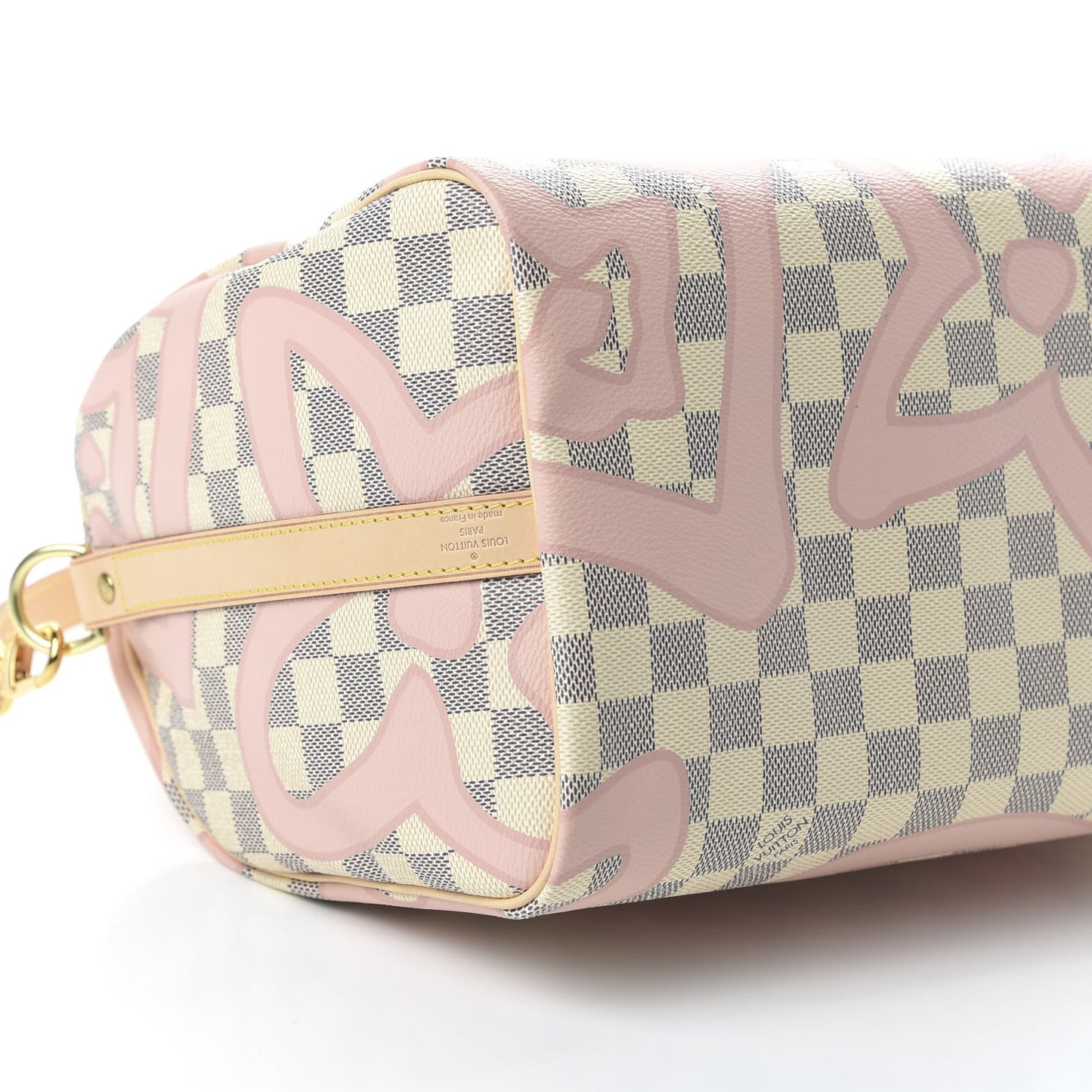 Damier Azur Tahitienne Speedy Bandouliere 30 Rose Ballerine