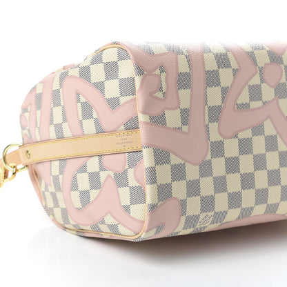 Louis Vuitton Damier Azur Tahitienne Speedy Bandouliere 30 Rose Ballerine 6 of 10
