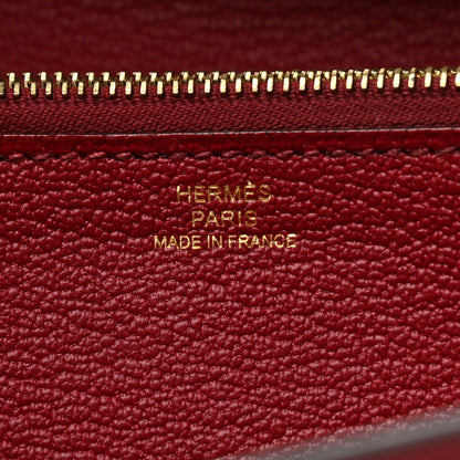 Hermes Swift Ghillies Kelly Longue Wallet Rouge Grenat 6 of 11