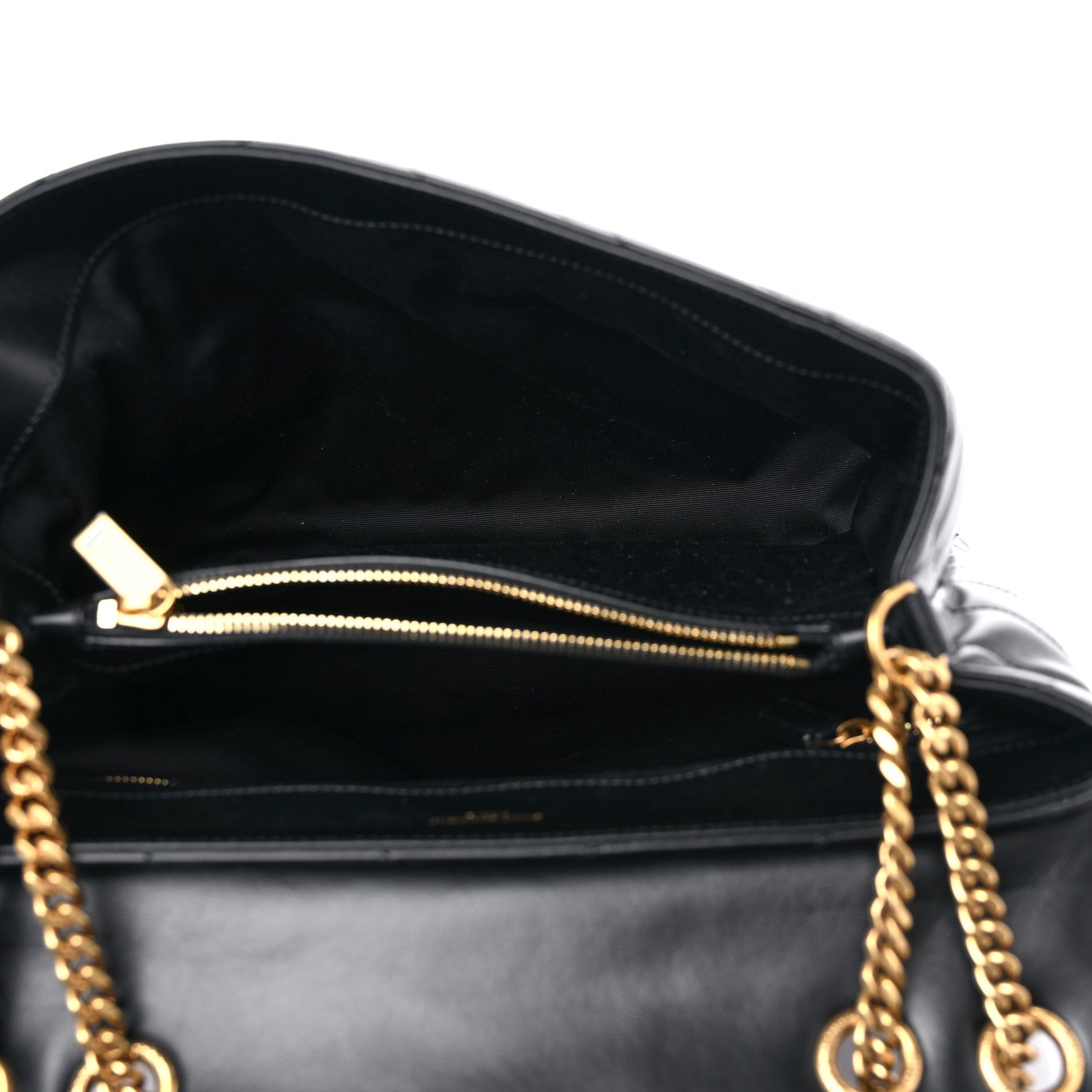 Saint Laurent Calfskin Y Quilted Monogram Medium Loulou Chain Satchel Black 5 of 9