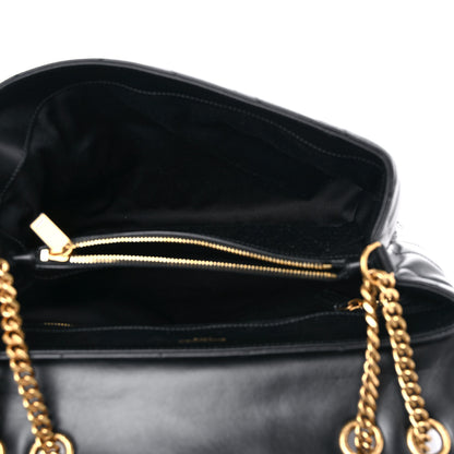 Saint Laurent Calfskin Y Quilted Monogram Medium Loulou Chain Satchel Black 5 of 9