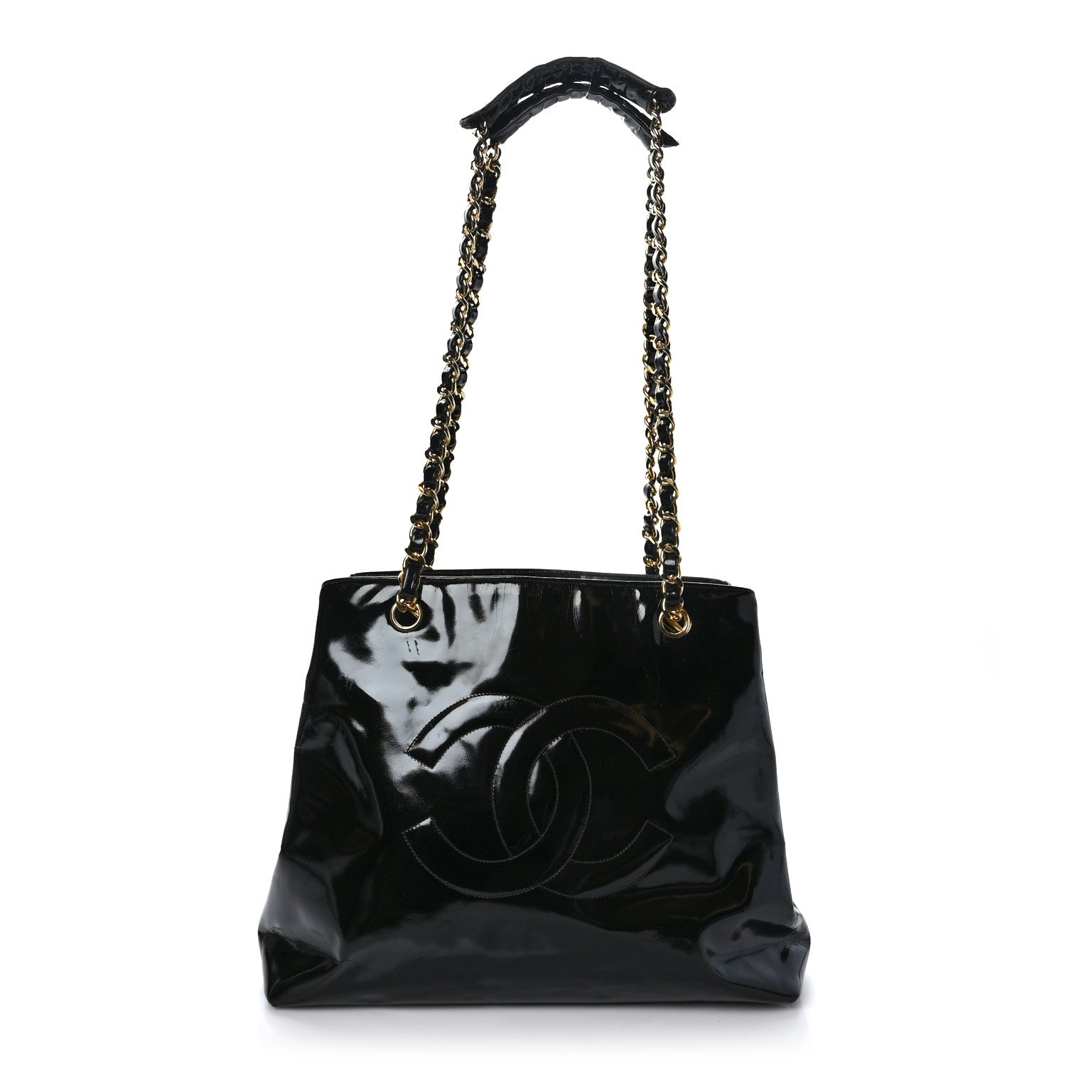 Chanel Patent CC Shoulder Bag Black 1 of 12