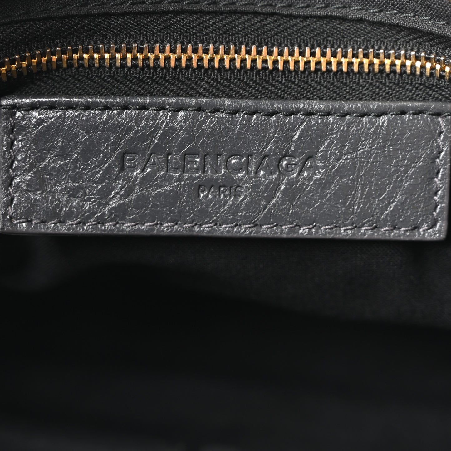 Agneau Classic Gold Hardware S City Gris Fossile
