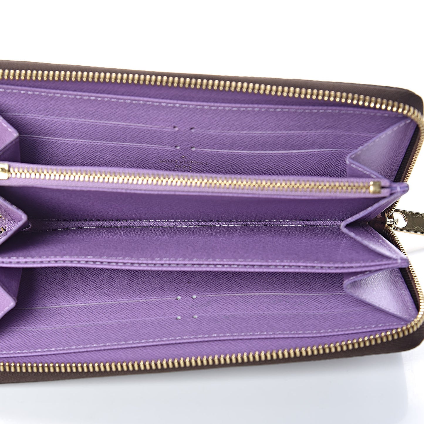 Damier Ebene Illustre Zippy Wallet Violet