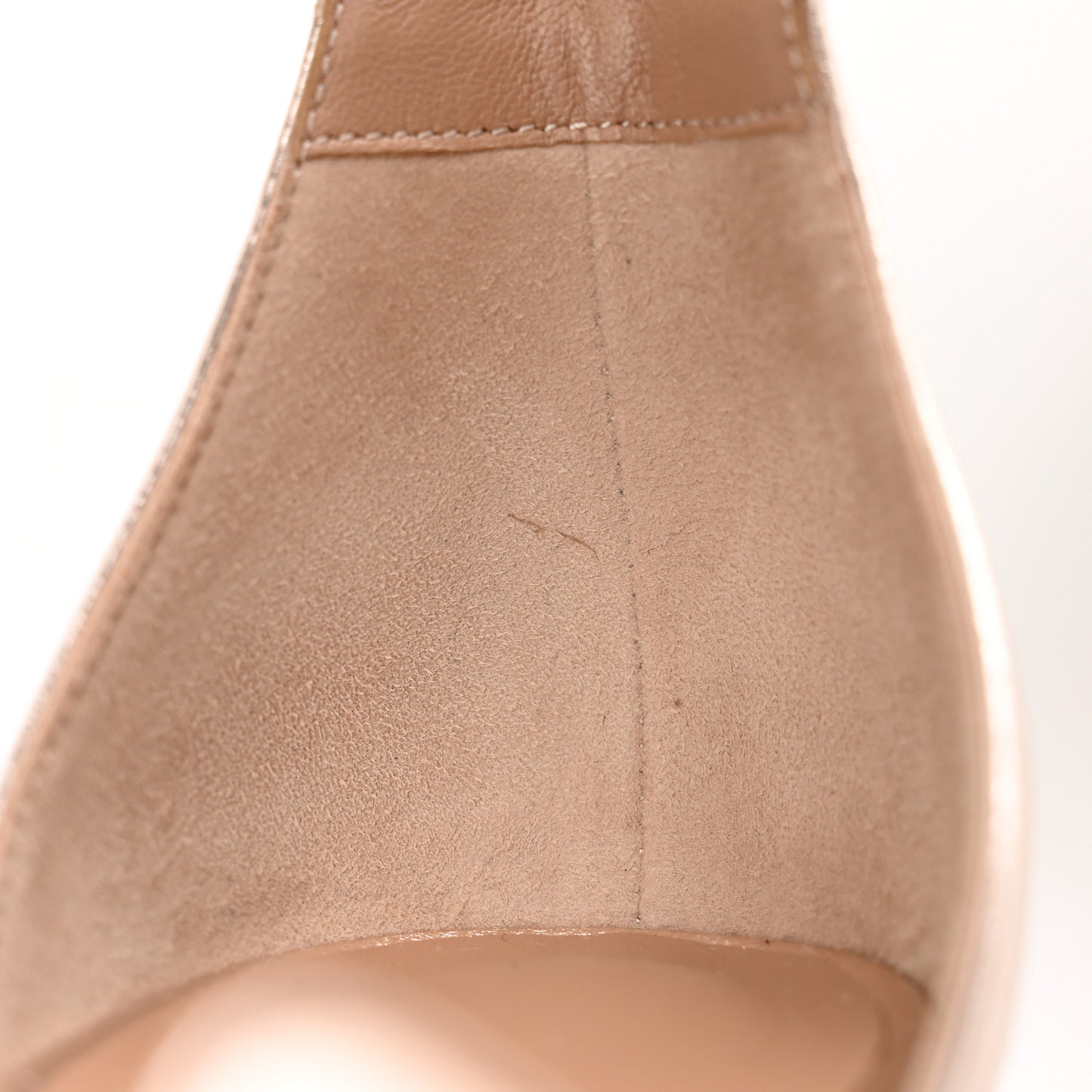 Metallic Nappa Legend Wedge Sandals 37 Rose Dore