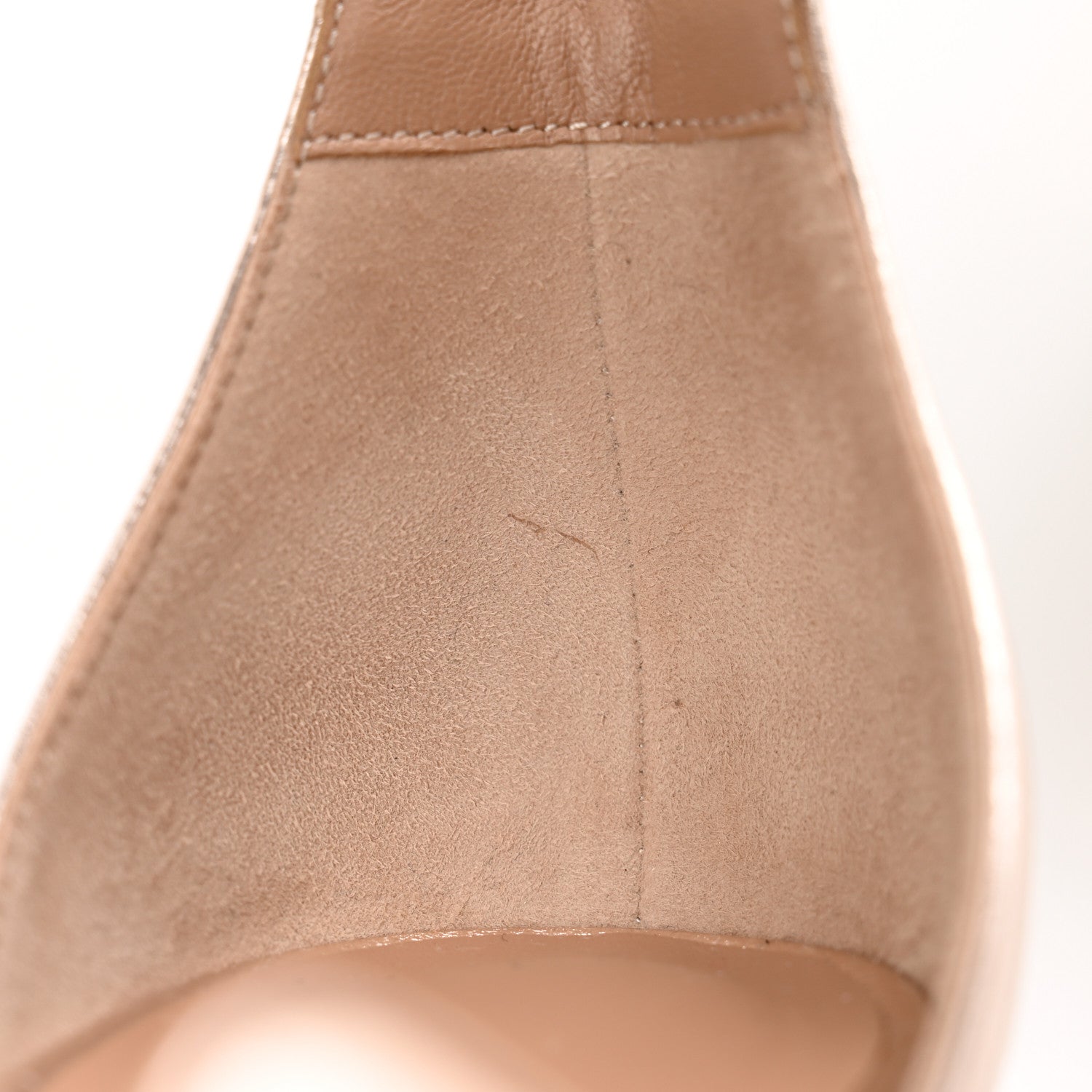 Hermes Metallic Nappa Legend Wedge Sandals 37 Rose Dore 11 of 12