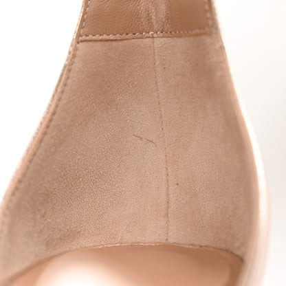 Hermes Metallic Nappa Legend Wedge Sandals 37 Rose Dore 11 of 12