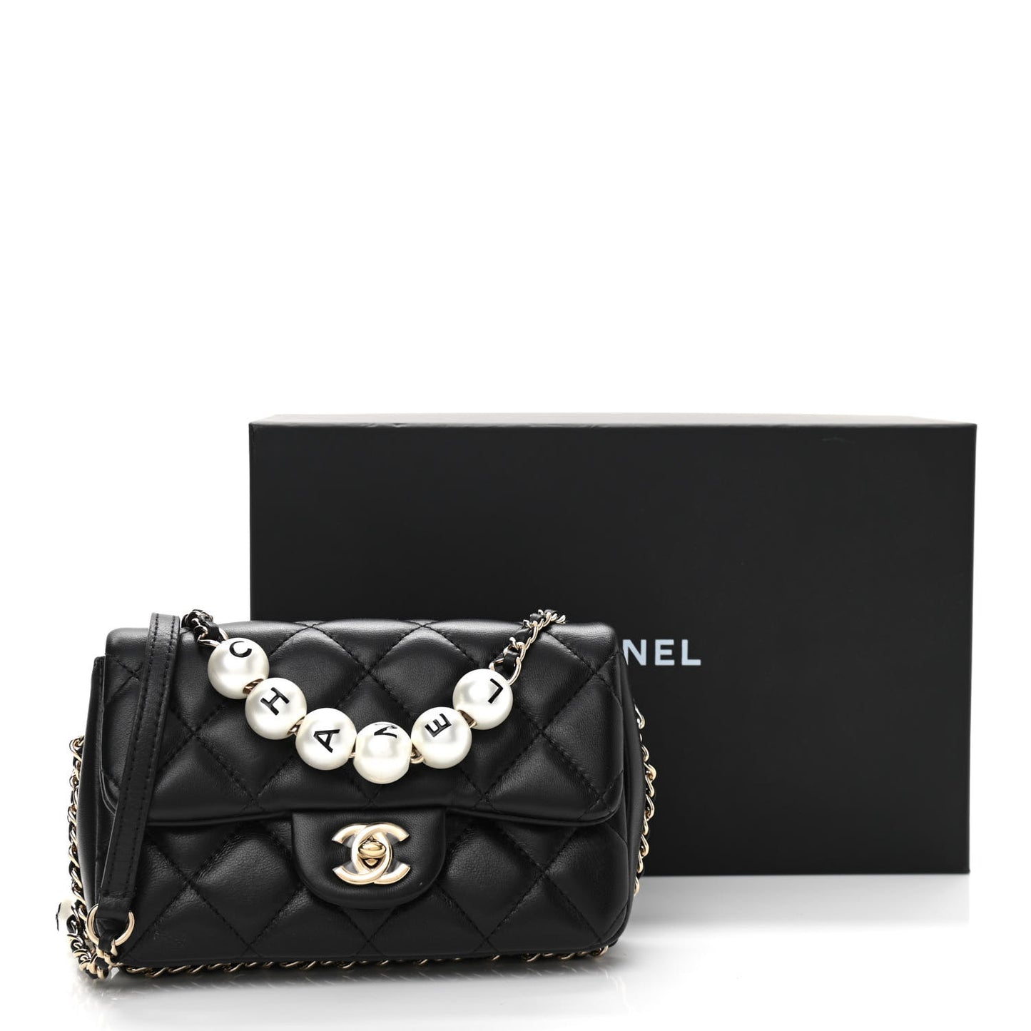 Lambskin Quilted Mini My Precious Flap Black