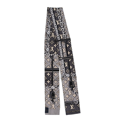 Louis Vuitton Silk Monogram Jacquard Denim Bandeau Gris 2 of 3