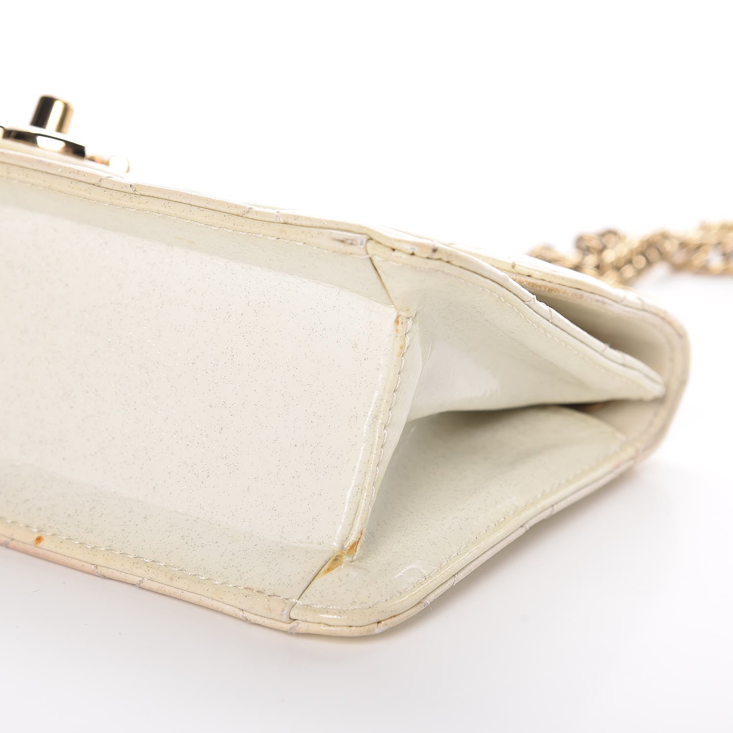 Chanel Patent Quilted Evening Star East West Flap White 13 of 13