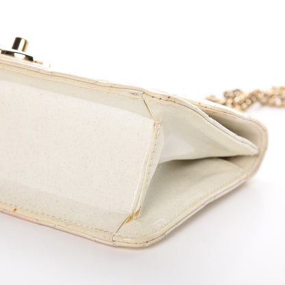 Chanel Patent Quilted Evening Star East West Flap White 13 of 13