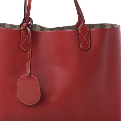 Gucci GG Supreme Monogram Medium Reversible Tote Beige Red 13 of 18
